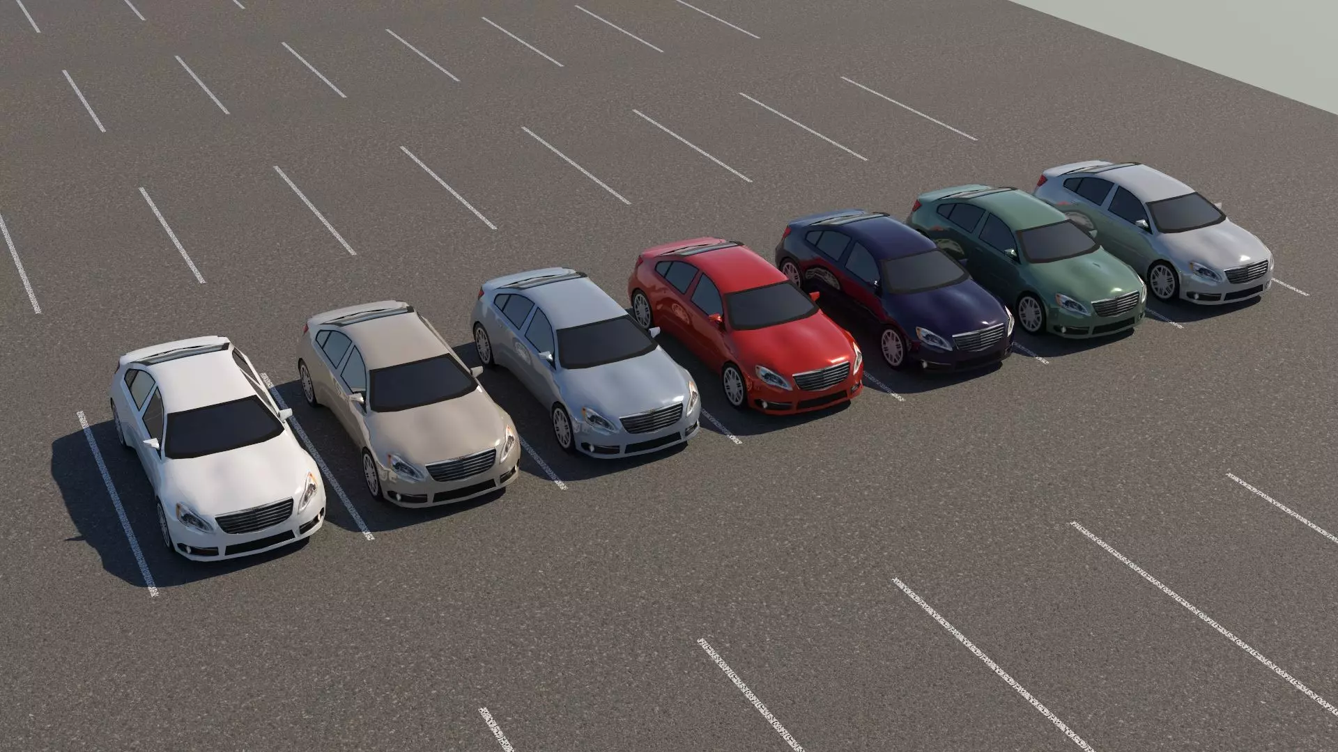 R3DP Low-Poly PBR American Cars - Chrysler c200 Low-poly 3D model_0