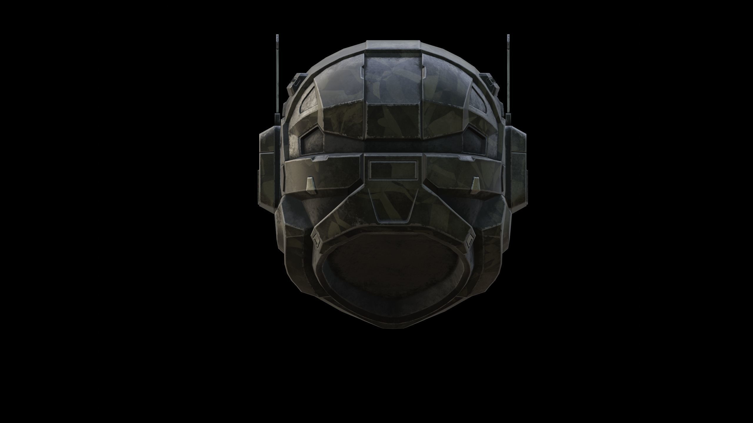 Sci-Fi Helmet 3D model Low-poly 3D model_5