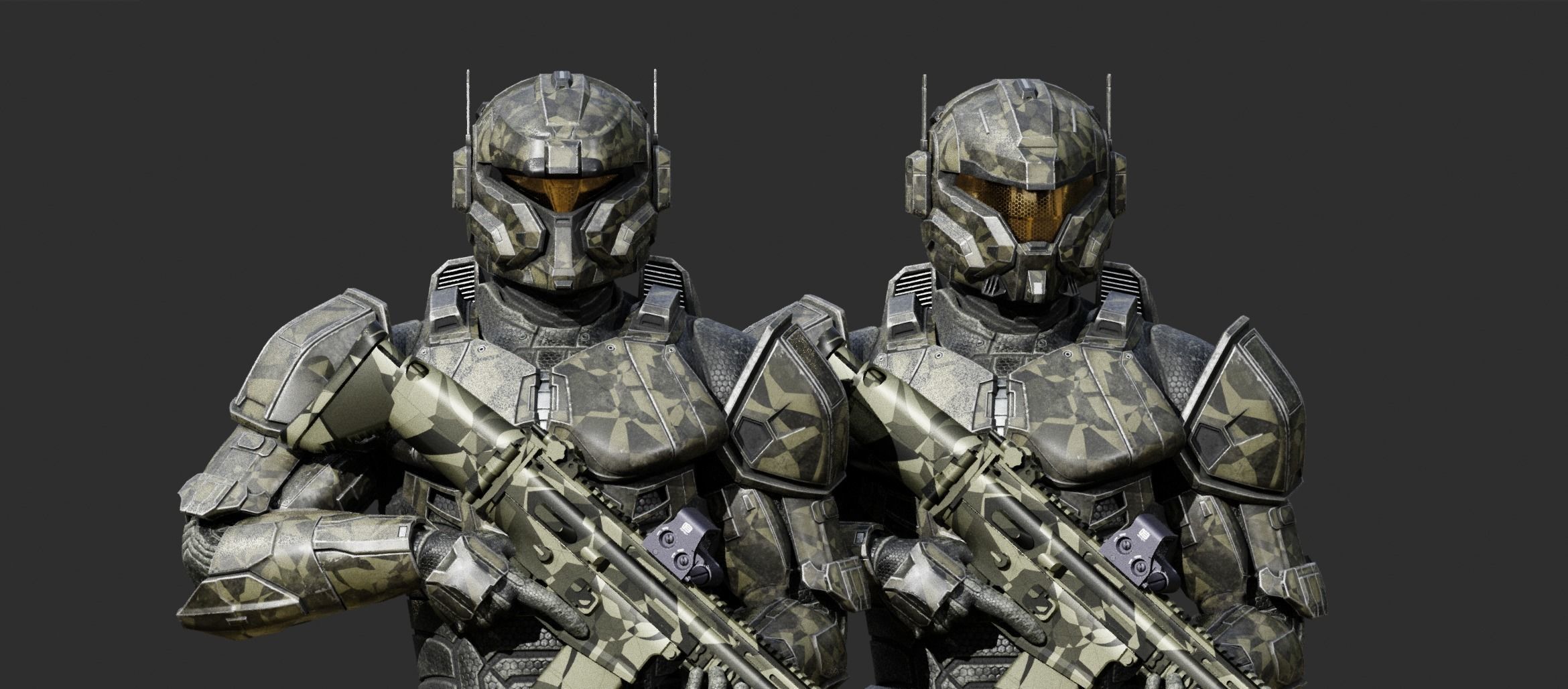 Sci-Fi Helmet 3D model Low-poly 3D model_1