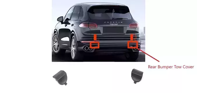 Porsche Cayenne S Rear Bumper Tow cover