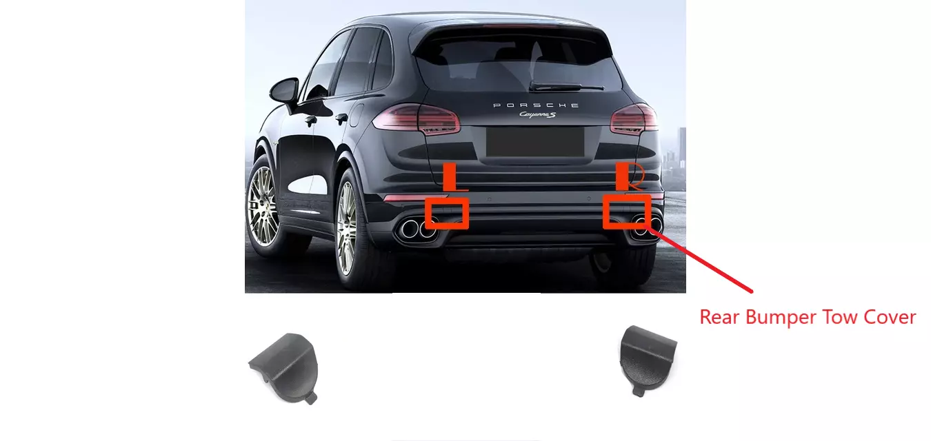 Porsche Cayenne S Rear Bumper Tow cover 3D print model_0