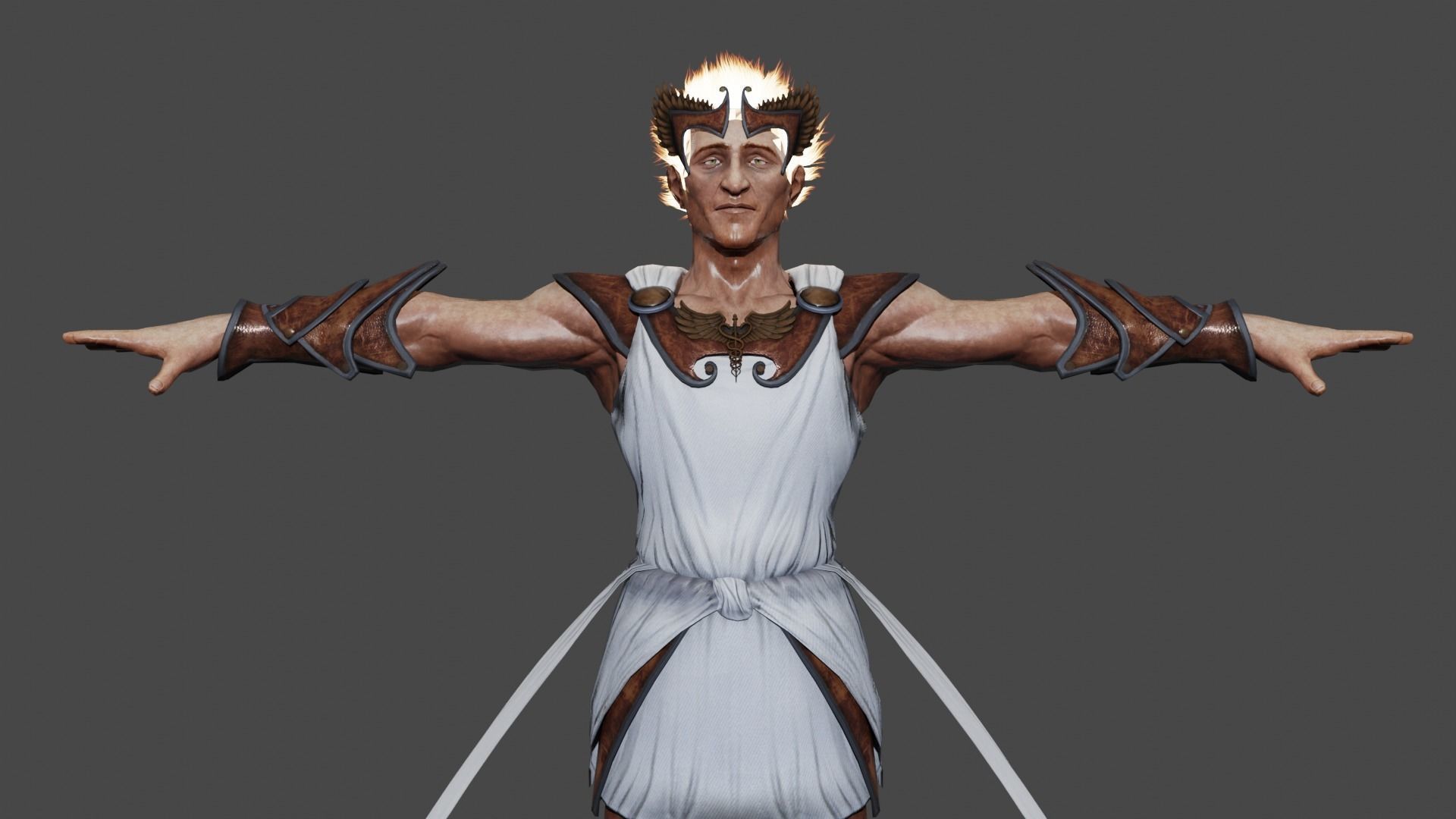 Hermes Low-poly 3D model_1