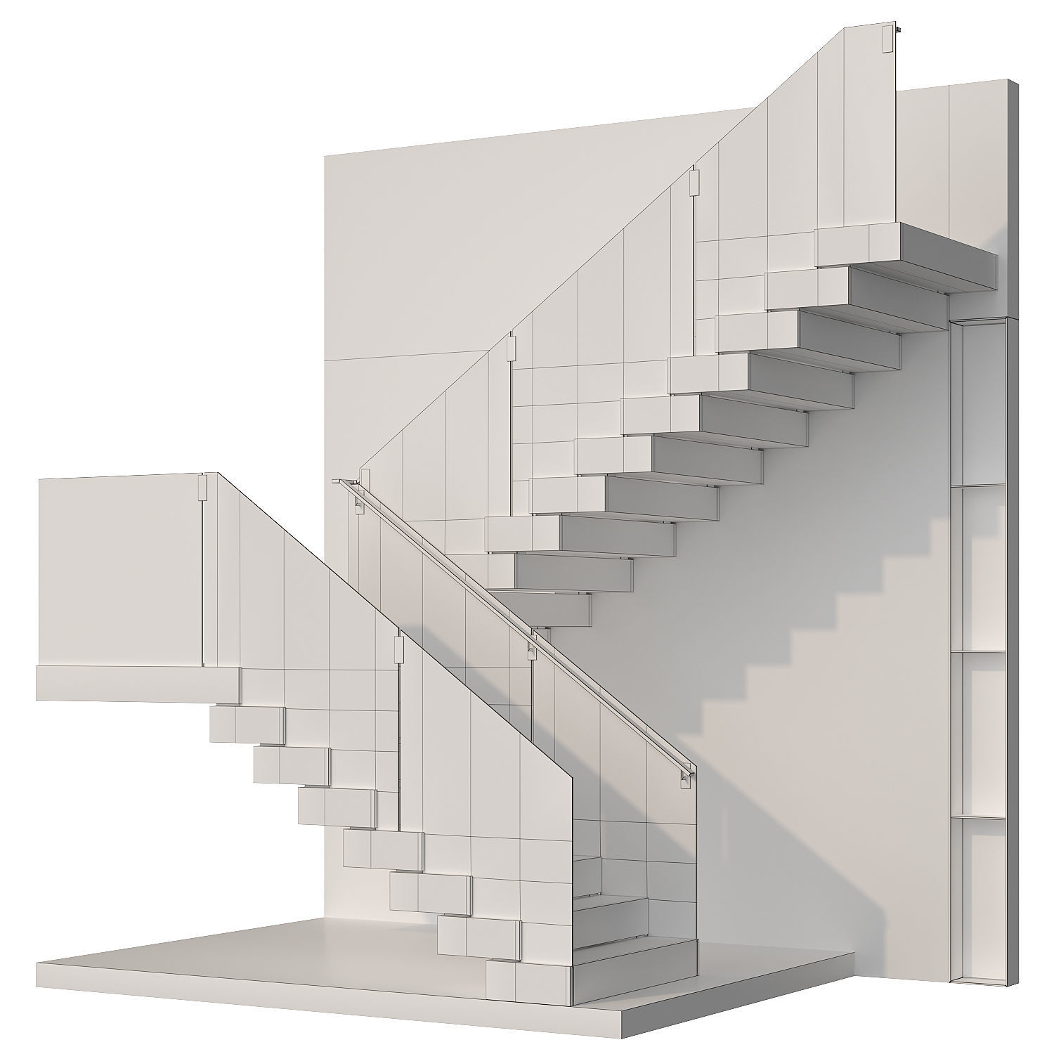 Modern stairs 8 3D model_2