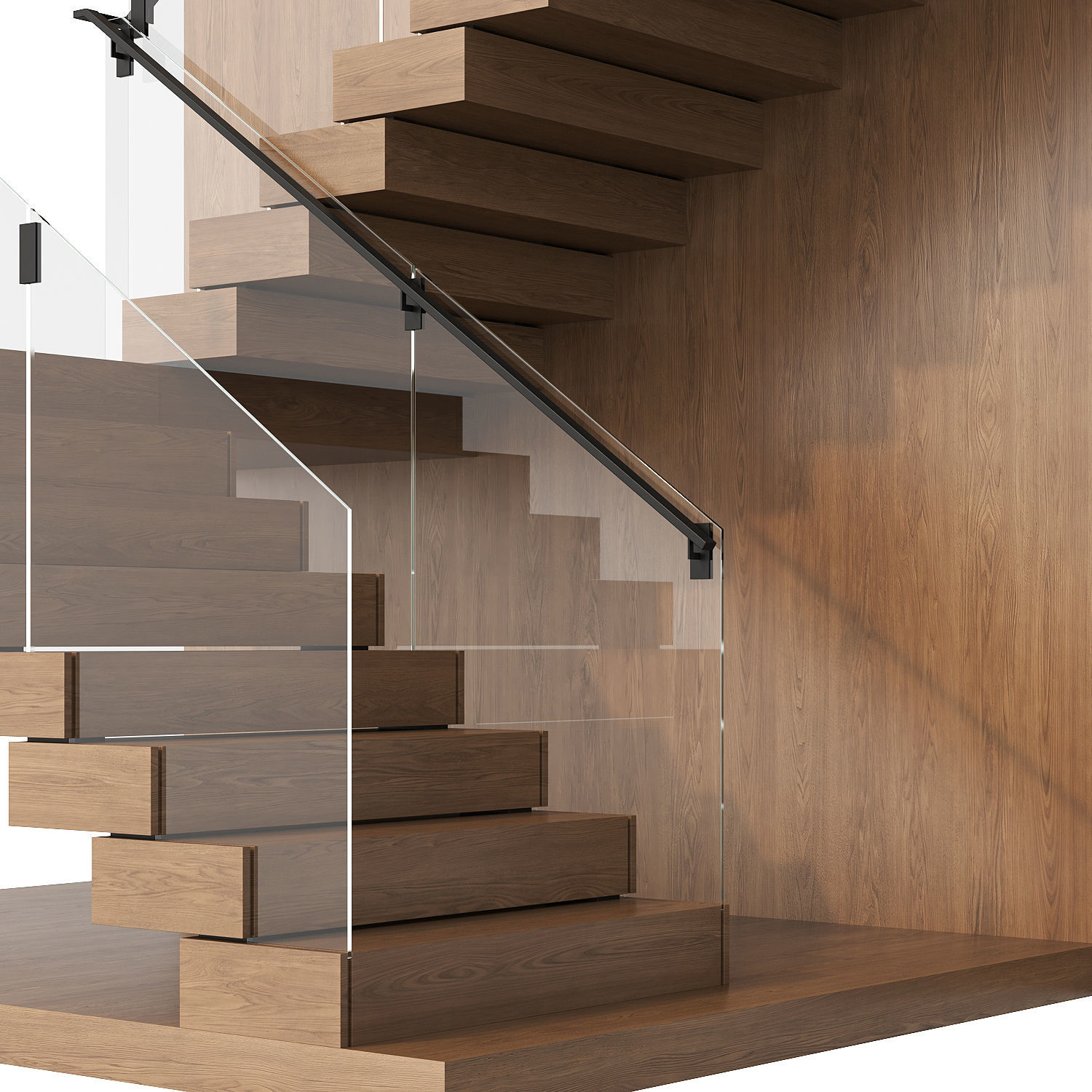 Modern stairs 8 3D model_1