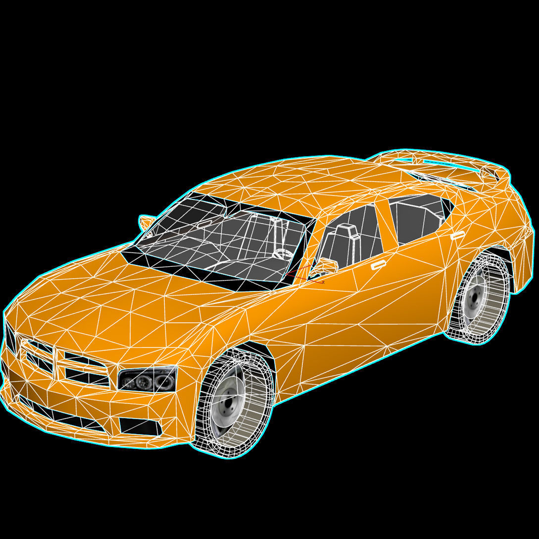 R3DP Low-Poly PBR American Cars - Dodge Charger Low-poly 3D model_2