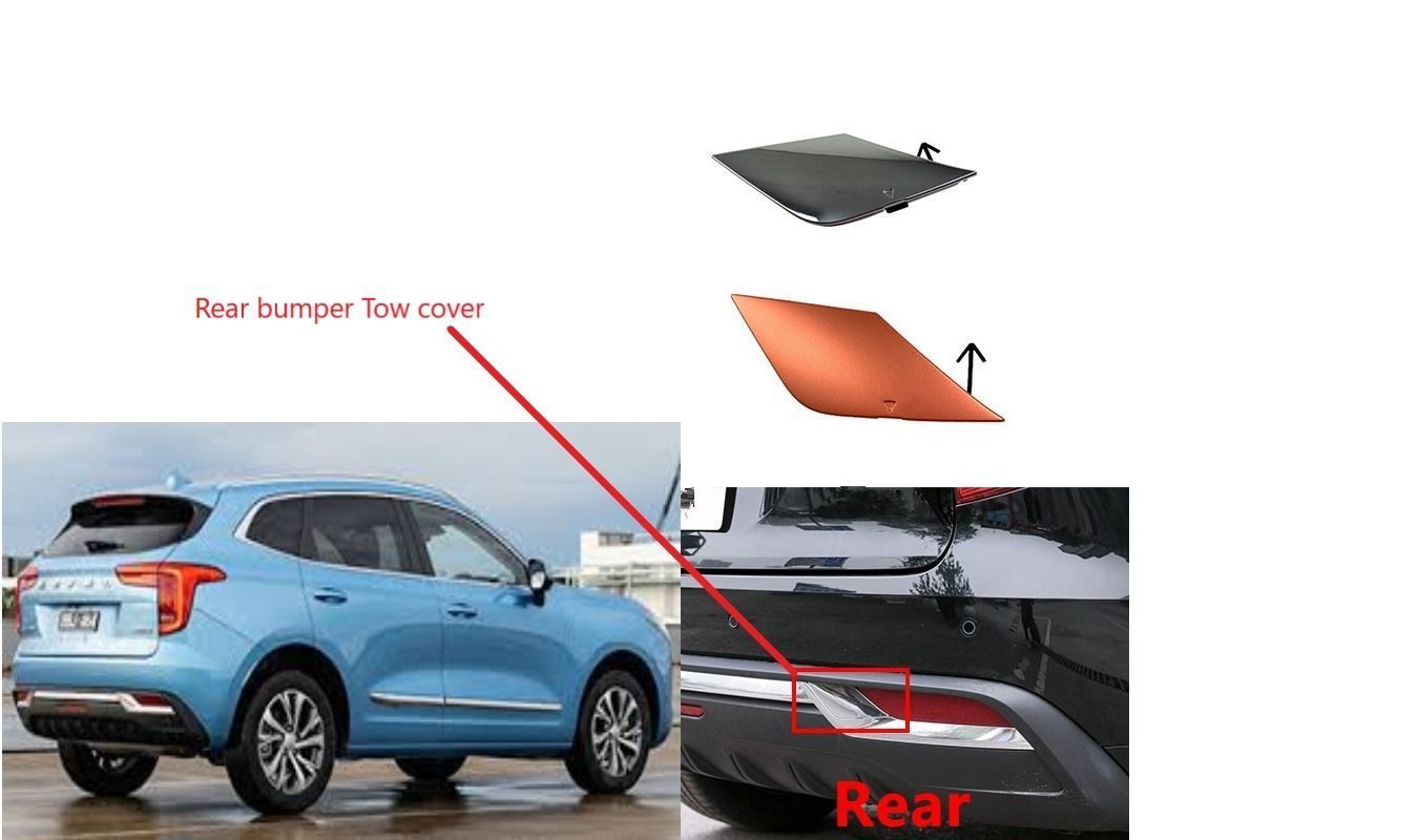 Haval Jolion Rear Bumper tow cover 3D print model_2