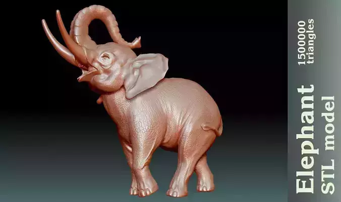 Elephant stl 3D print model