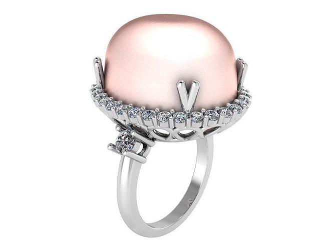 Oval Cabochon Ring 2455 3D print model