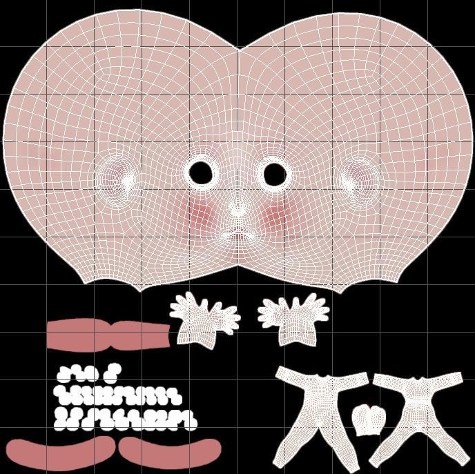 Cartoon Girl Rigged  With Puppy 3D Model Collection_41