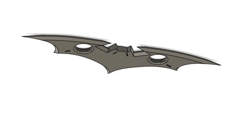 Telltale Batarang 3D print model_2