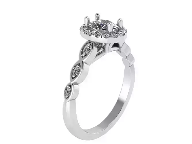 Oval Halo Ring 2462