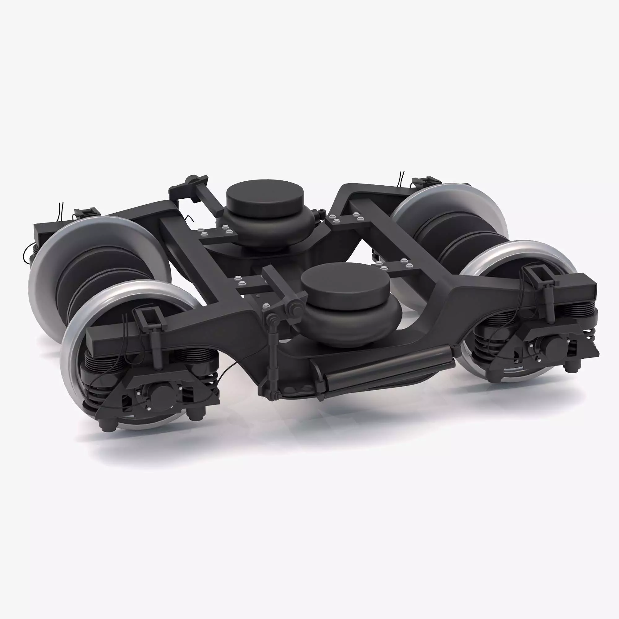 Train Wheel Bogie 2 3D model_0