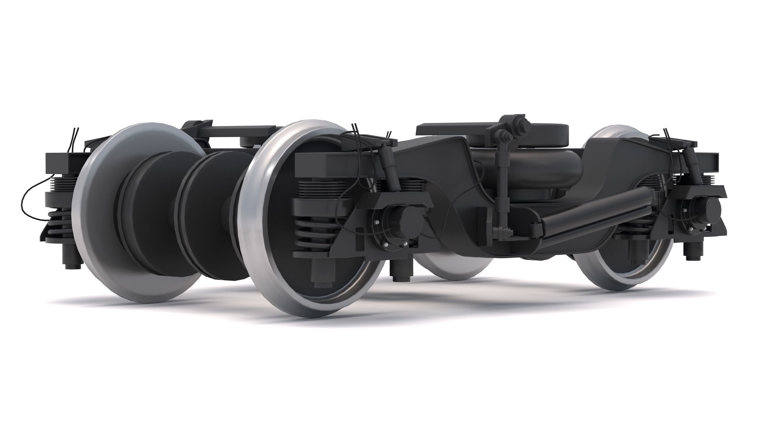 Train Wheel Bogie 2 3D model_3