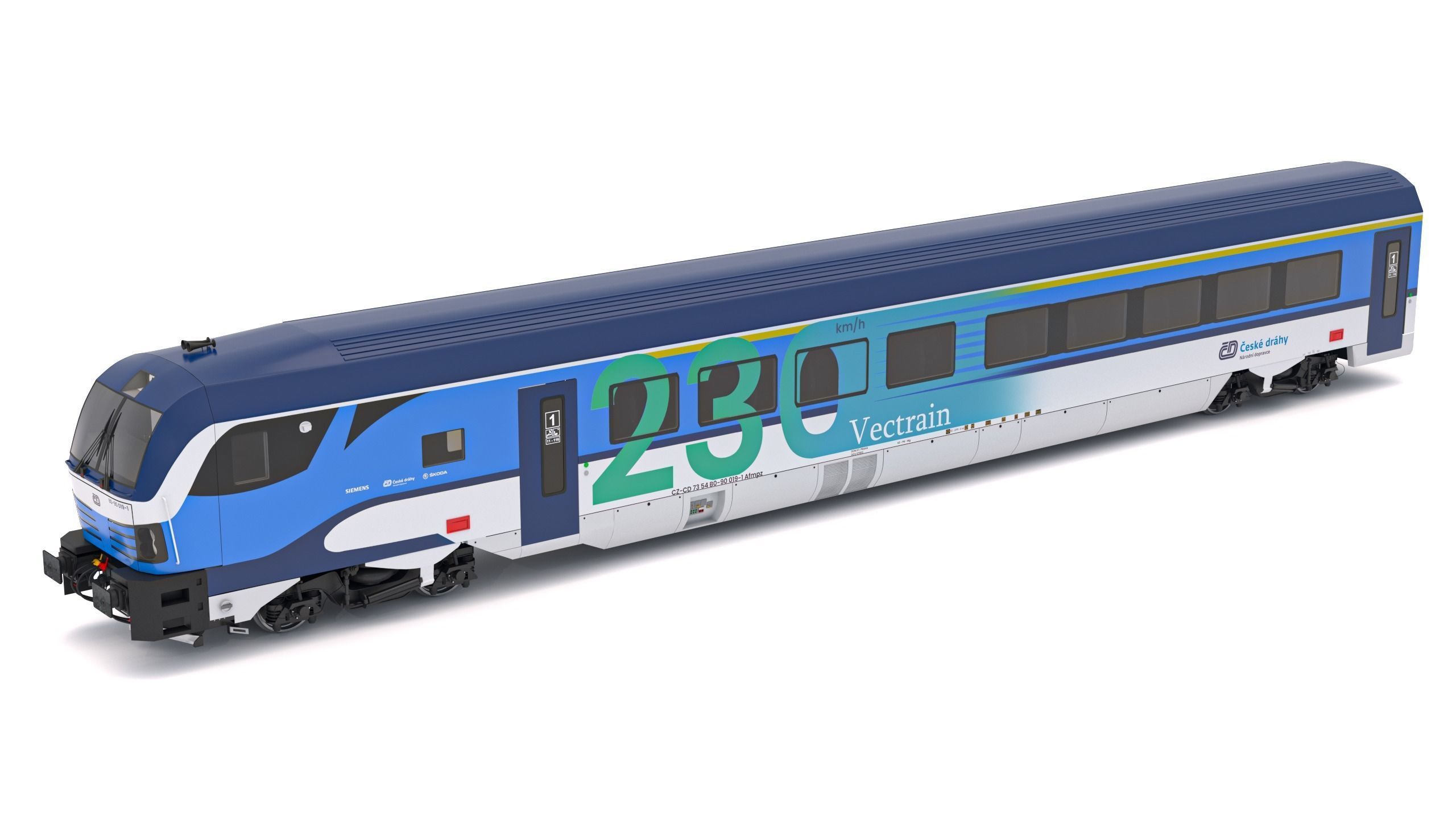 Siemens Vectrain locomotive Czech Railways 3D model_3