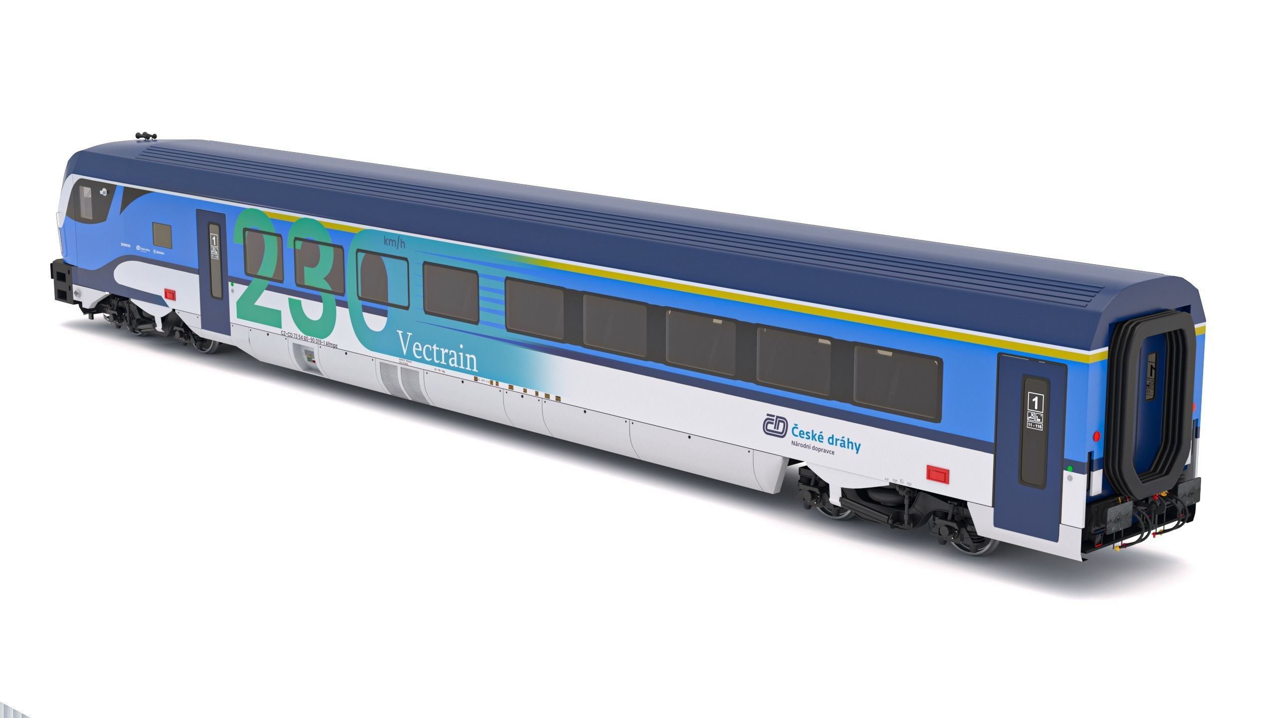 Siemens Vectrain locomotive Czech Railways 3D model_2