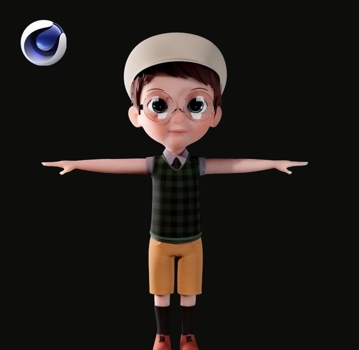 Cartoon Family Rigged V1  3D Model Collection_37