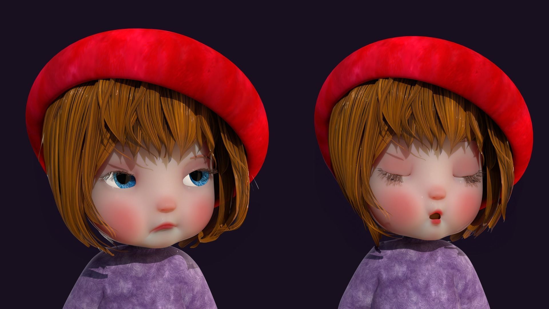 Cartoon Family Rigged V1  3D Model Collection_15