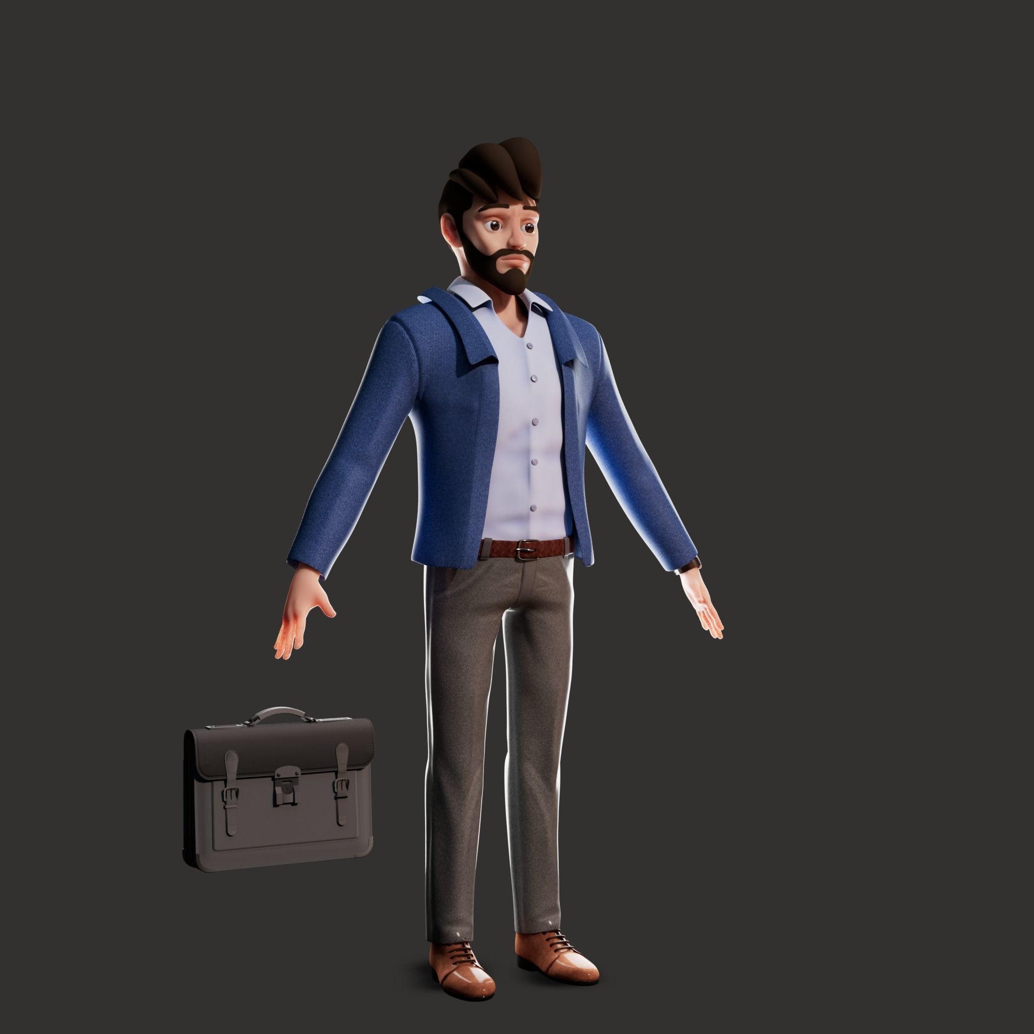 Cartoon Family Rigged V1  3D Model Collection_12