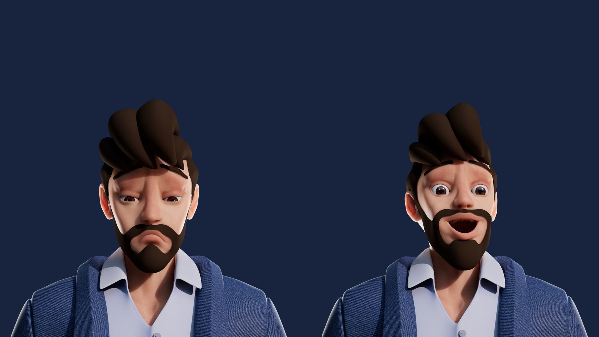 Cartoon Family Rigged V1  3D Model Collection_8