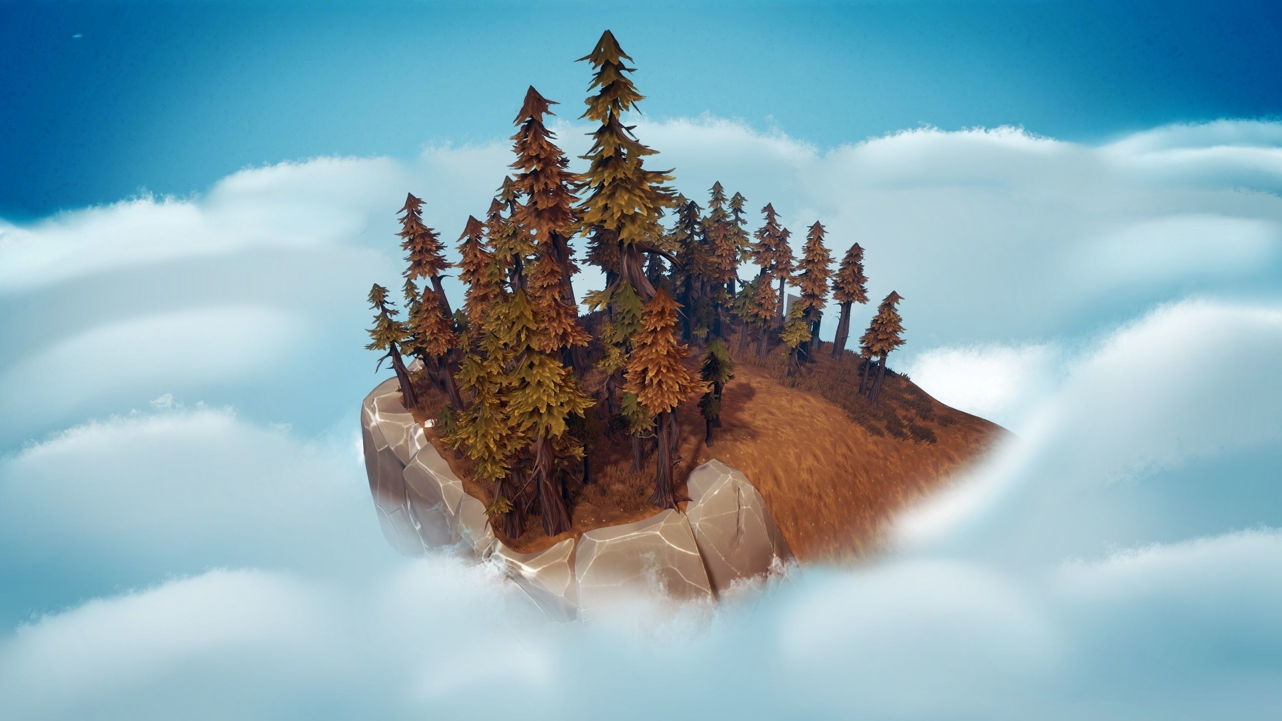 Stylized Pine Tree Set Low-poly 3D model_3