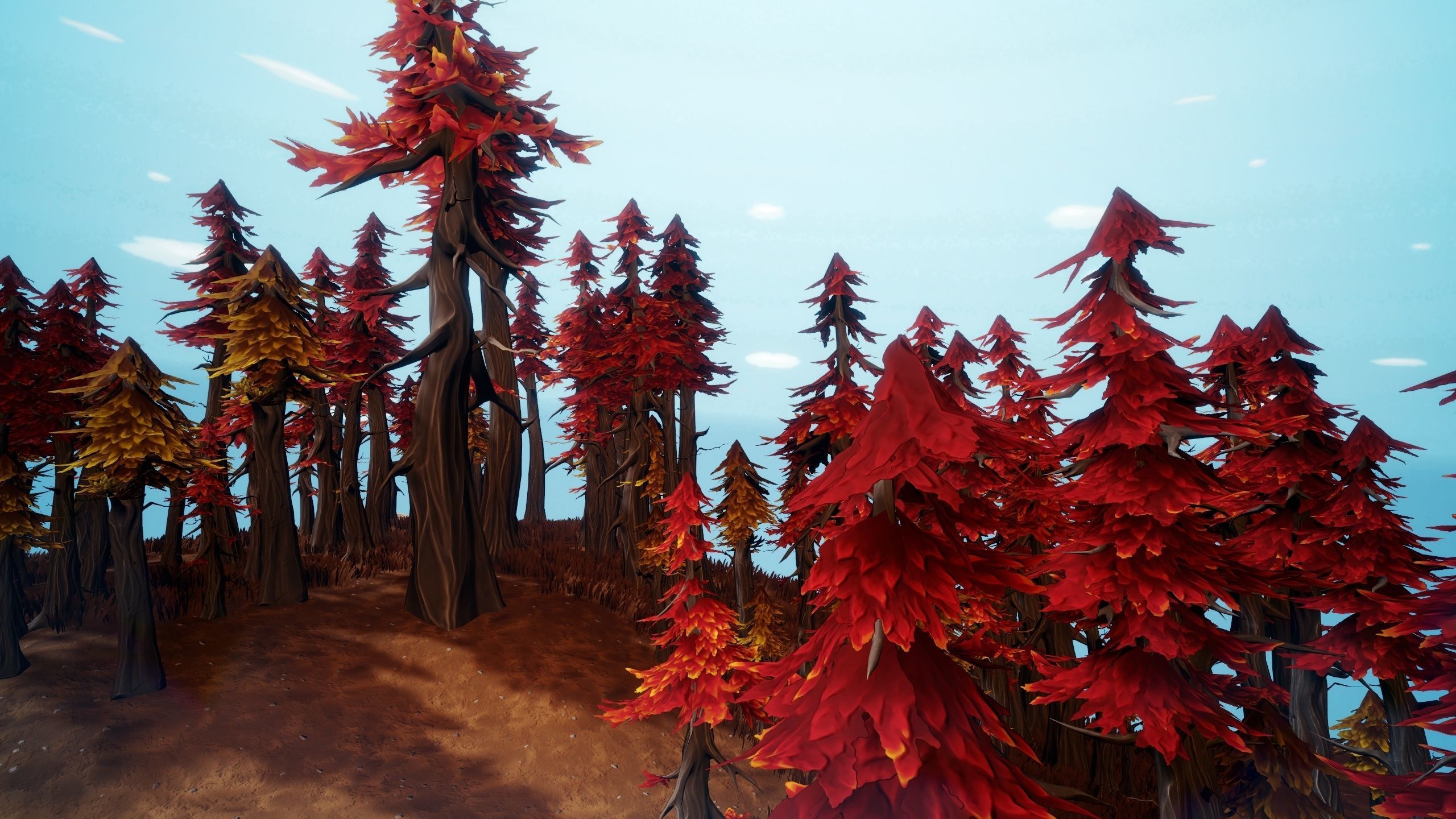 Stylized Pine Tree Set Low-poly 3D model_5