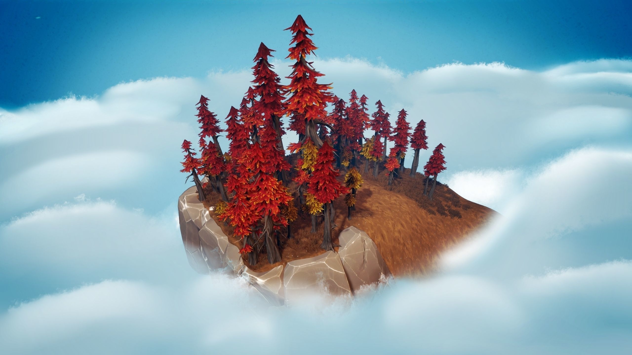 Stylized Pine Tree Set Low-poly 3D model_2