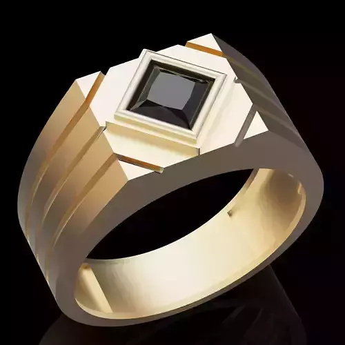 Lux ring silver gold sterling printable jewelry 3D model