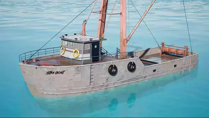 Btm Boat v1 - Unreal Engine Project Low-poly 3D model Btm Boat v1 - Unreal Engine Project Low-poly 3D model