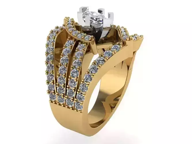 Marquise Peg Setting Split Shank Ring 2482