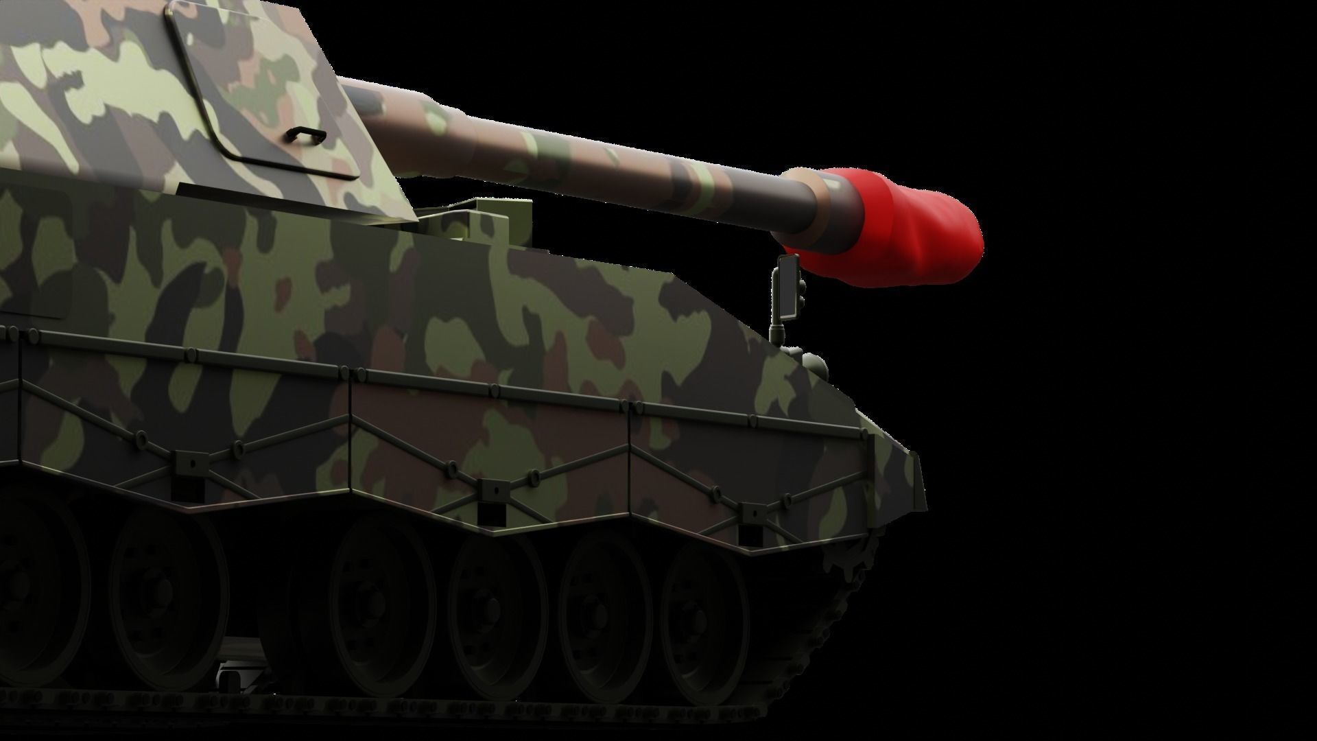 Panzerhaubitze 2000 Low-poly 3D model_2