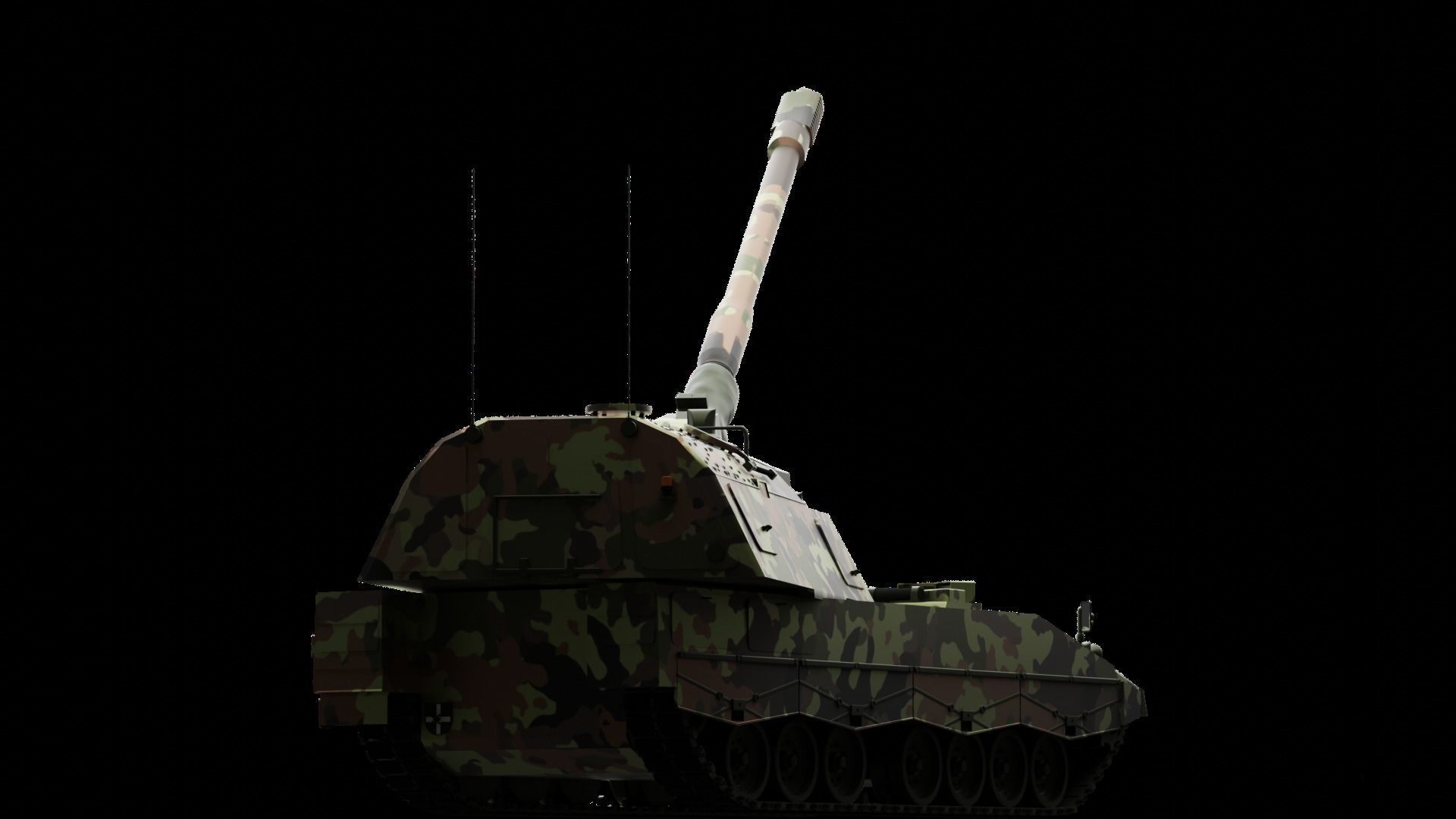Panzerhaubitze 2000 Low-poly 3D model_3