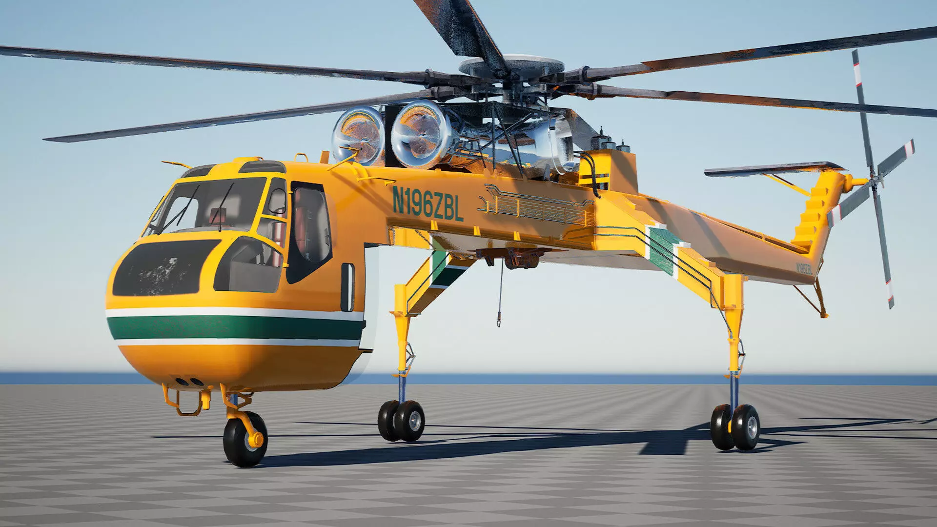 Carrier Helicopter - Unreal Engine Project Low-poly 3D model_0