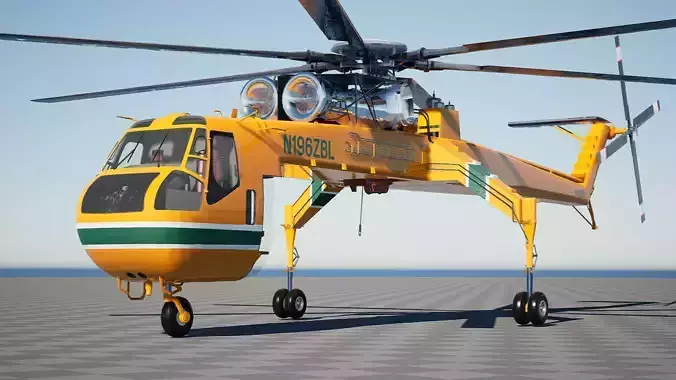 Carrier Helicopter - Unreal Engine Project Low-poly 3D model