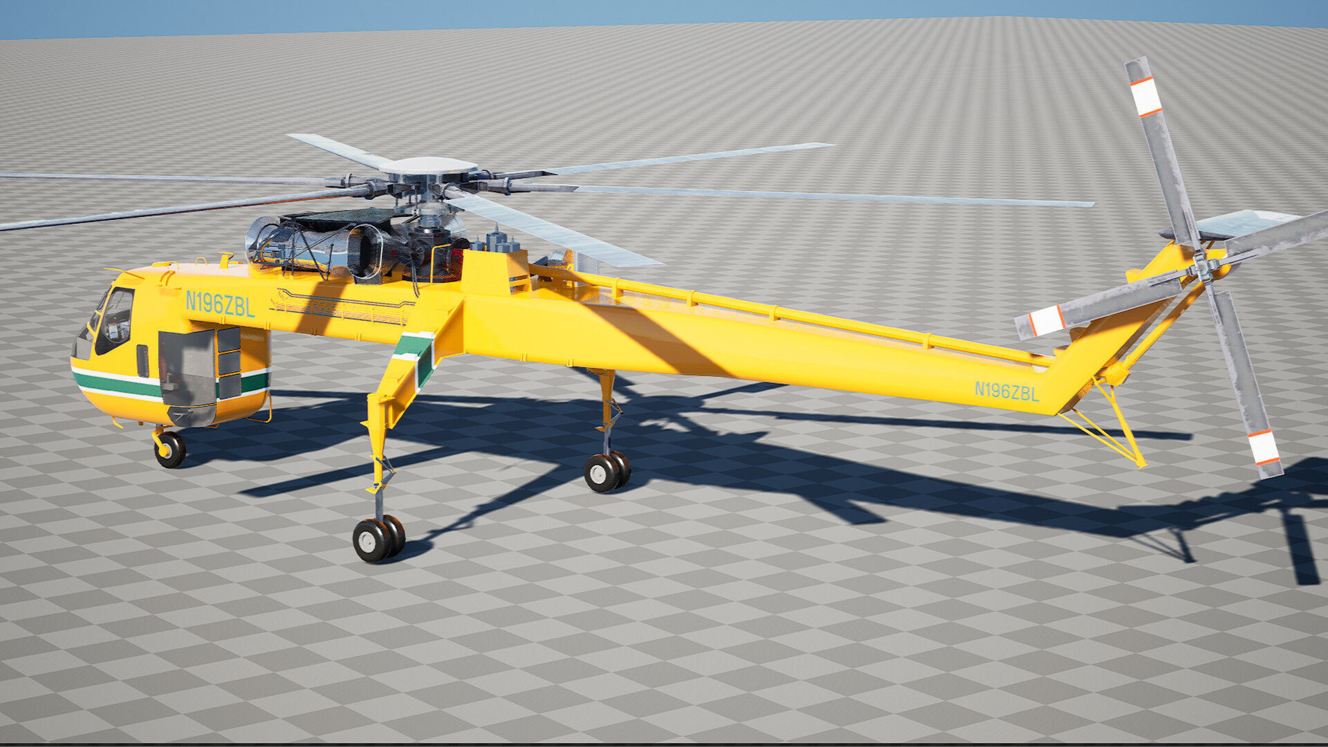 Carrier Helicopter - Unreal Engine Project Low-poly 3D model_3