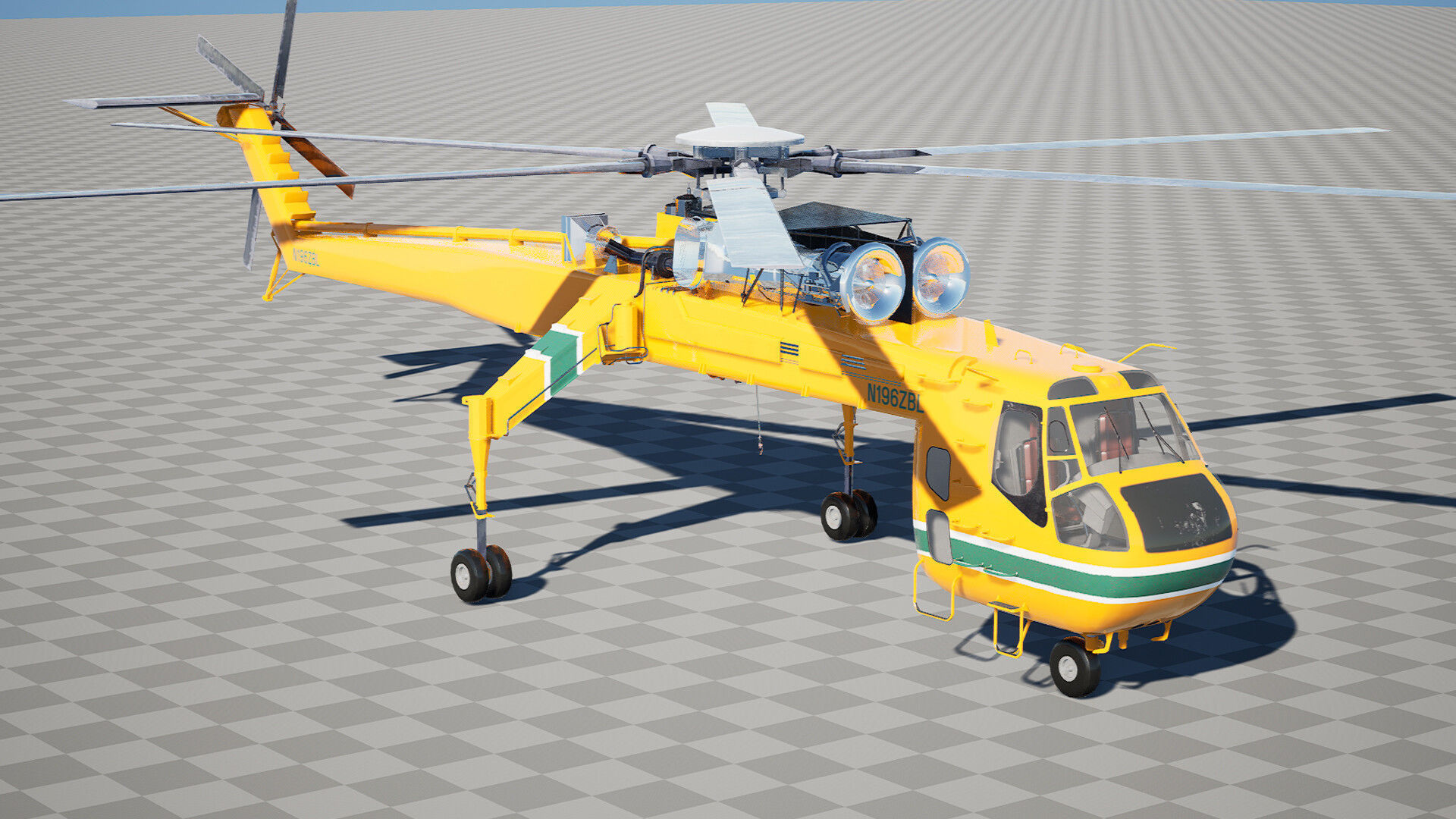 Carrier Helicopter - Unreal Engine Project Low-poly 3D model_2