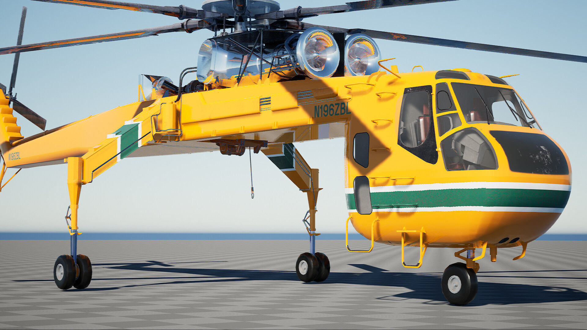 Carrier Helicopter - Unreal Engine Project Low-poly 3D model_1