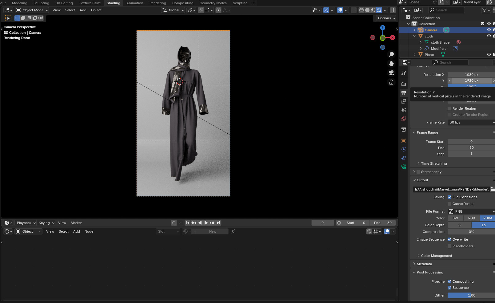 Abaya With Hijab Walk Cycle 3D model_15