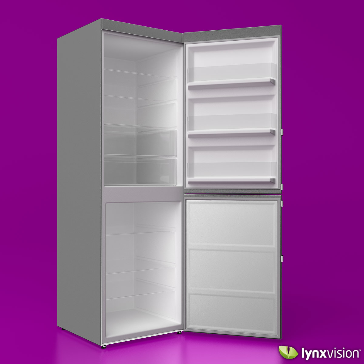 Bosch Bottom Freezer Refrigerator 3D model_2