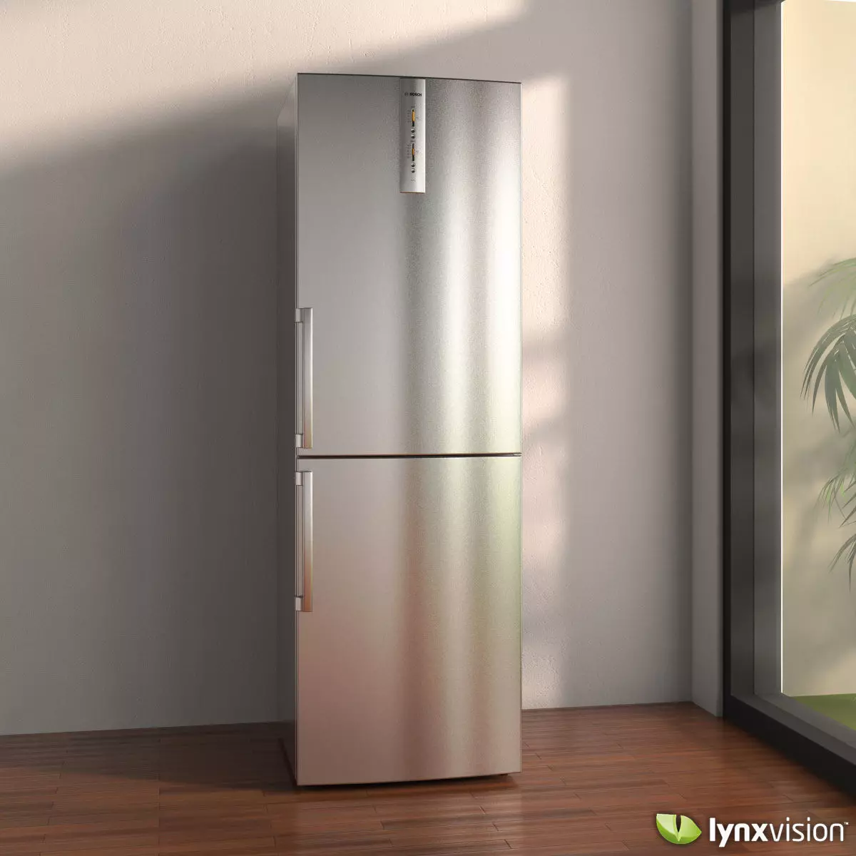 Bosch Bottom Freezer Refrigerator 3D model_0