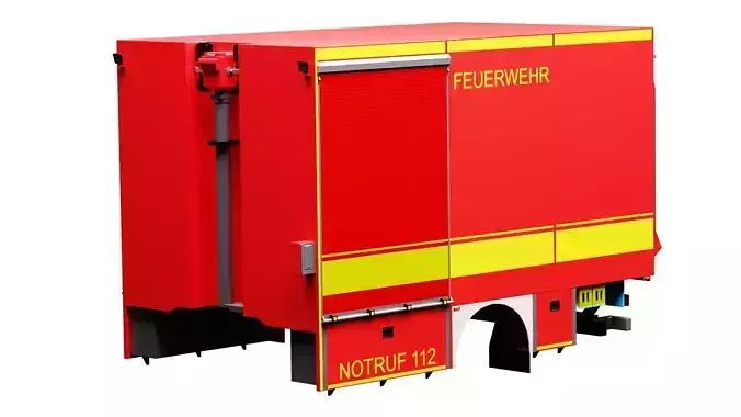 Feuerwehr Logistik Aufbau klein 3D model