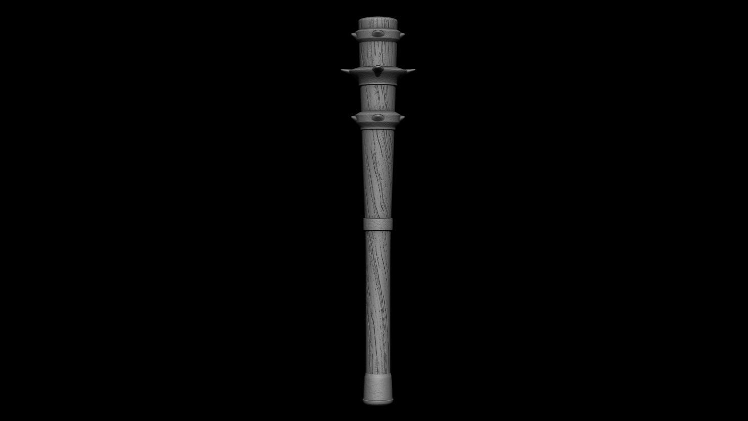 3D PRINTABLE MEDIEVAL BAT CLUB WEAPON ACCESORY 3D print model_1