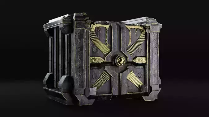 SCI-FI Dark Gold Chest PBR