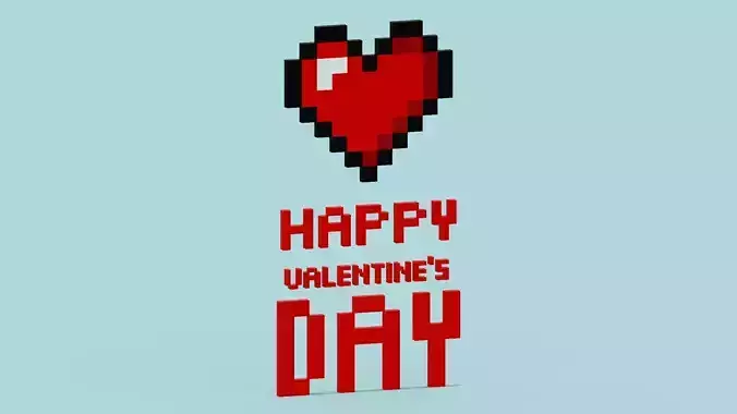 Happy Valentines Day Pixel