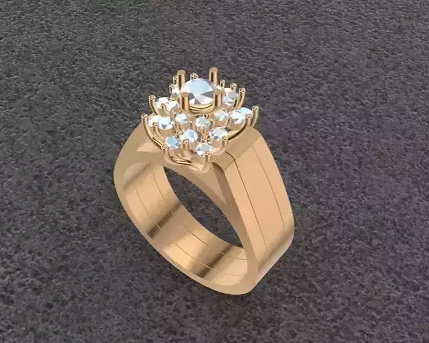 3PC WOMENS DIAMOND WEDDING RING