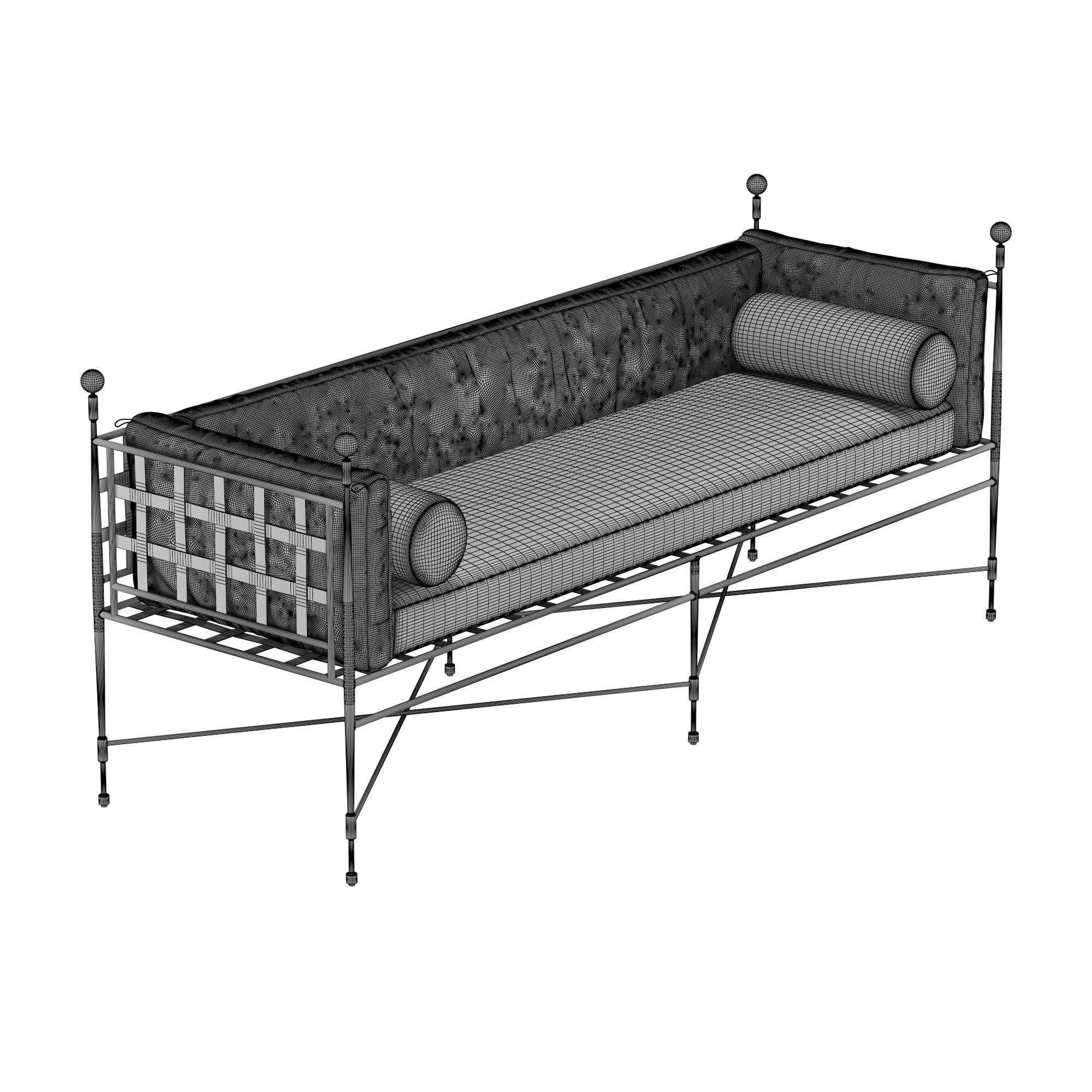  AMALFI TUXEDO SOFA 3 SEAT 3D model_6