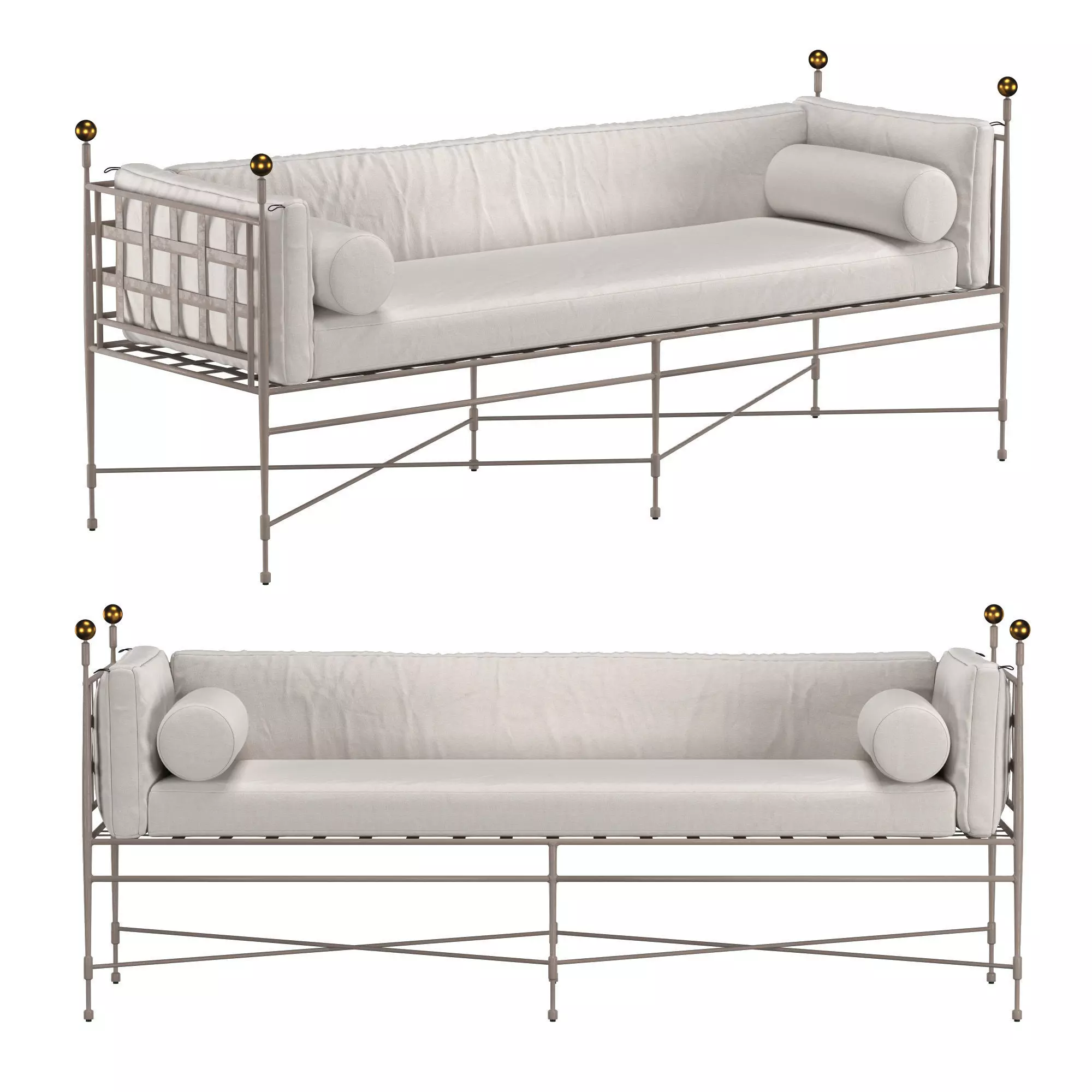  AMALFI TUXEDO SOFA 3 SEAT 3D model_0