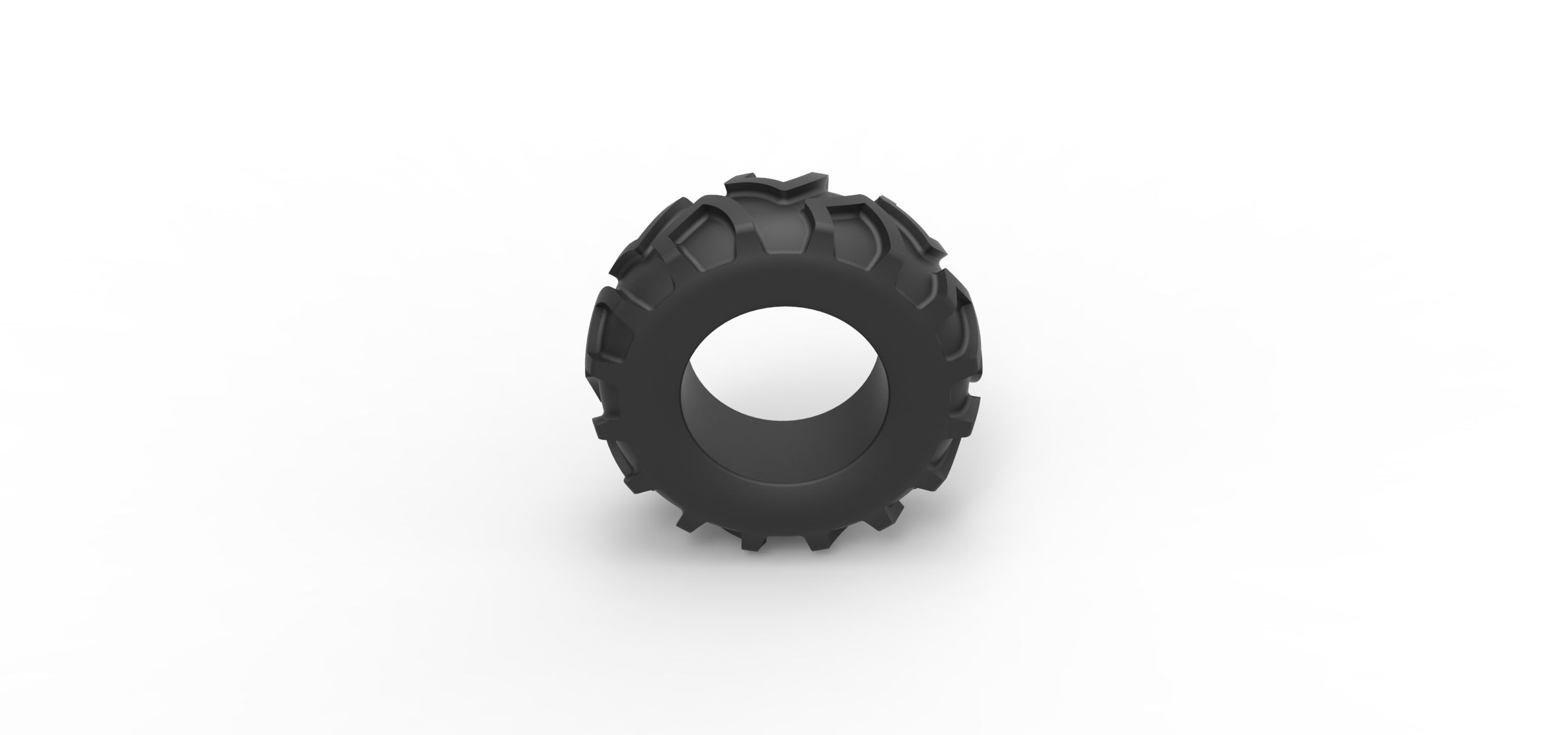 Tractor tire 24 Scale 1 to 25 3D print model_5