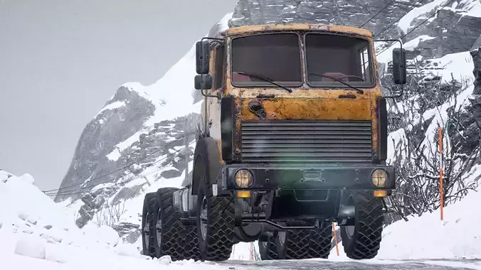 Truck Levo M6970 - Unreal Engine Project Low-poly 3D model
