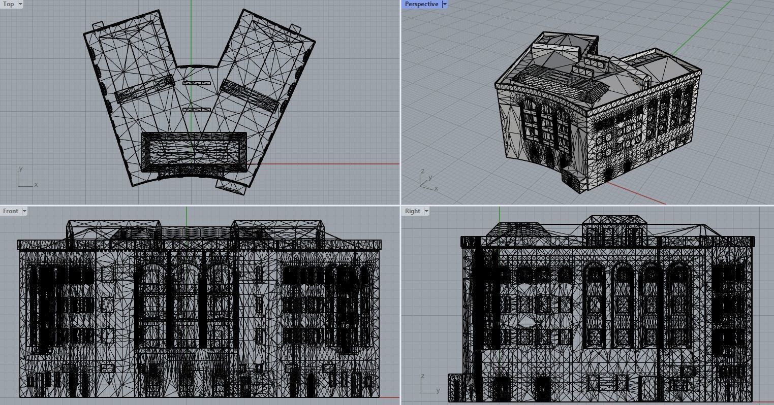 Armenian residential stalinka buildings Low-poly Low-poly 3D model_26
