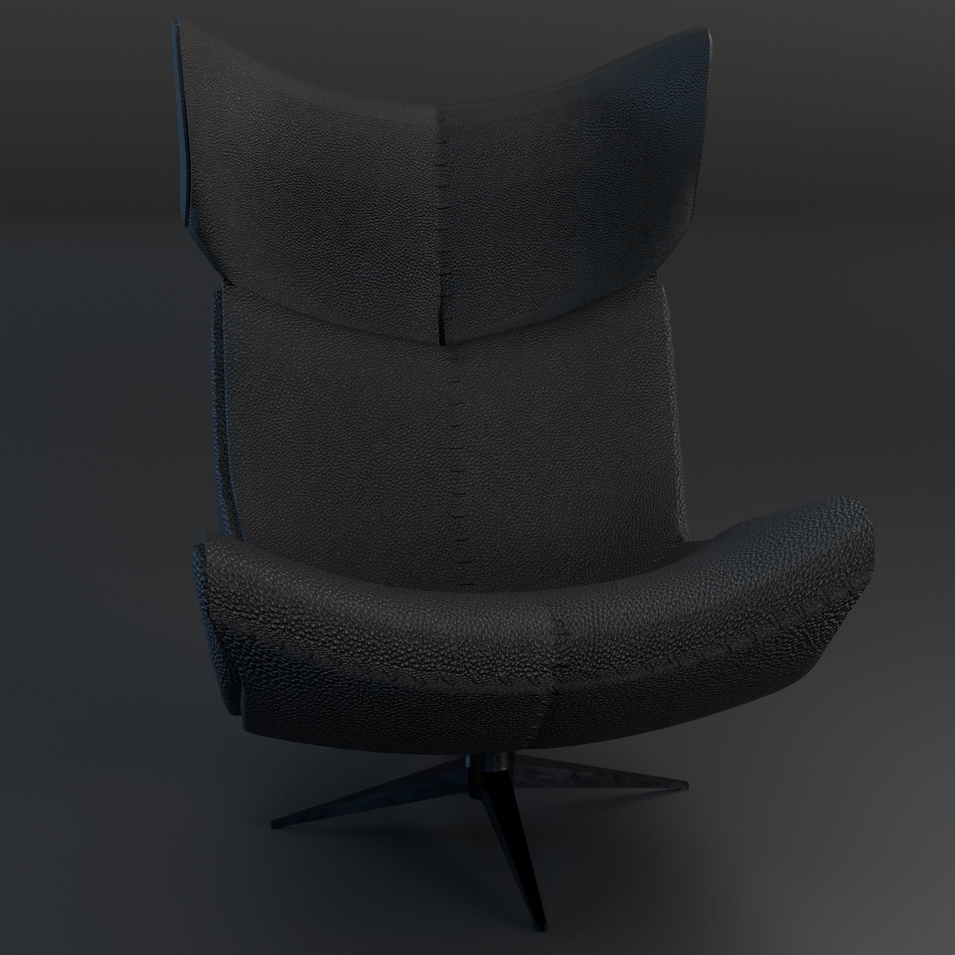 Black chair 3D model_1